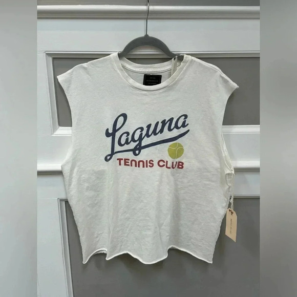 NWT Retrobrand x Anthropologie Laguna Tennis Club Muscle Tee - Picture 3 of 7
